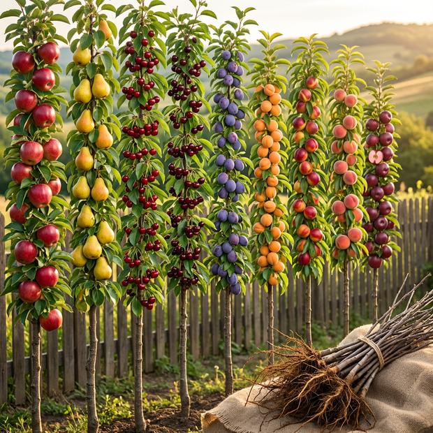 9 Pomi Fructiferi Columnari Mix Premium + Transport Gratuit
