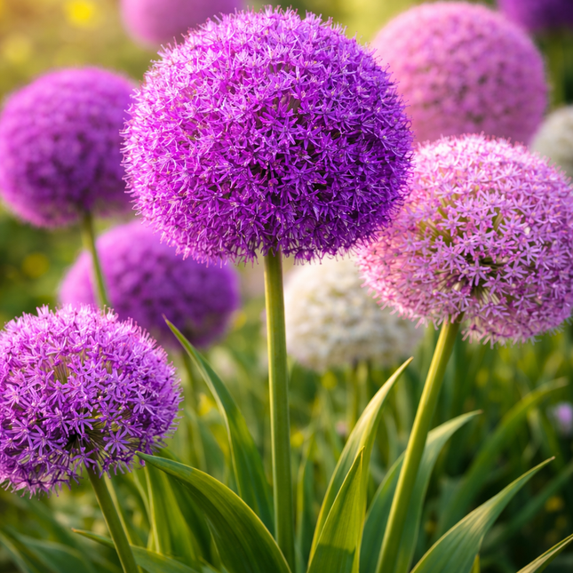 Alium Gigant – Pachet MIX | 6 bulbi PREMIUM + 9 semințe Clematis CADOU